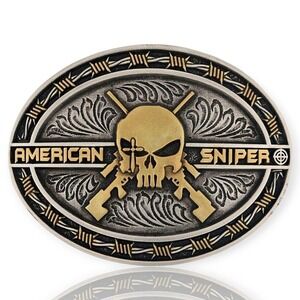 Montana Silversmiths Cover Fire Chris Kyle Attitude Belt Buckle Retail $55 - NEW